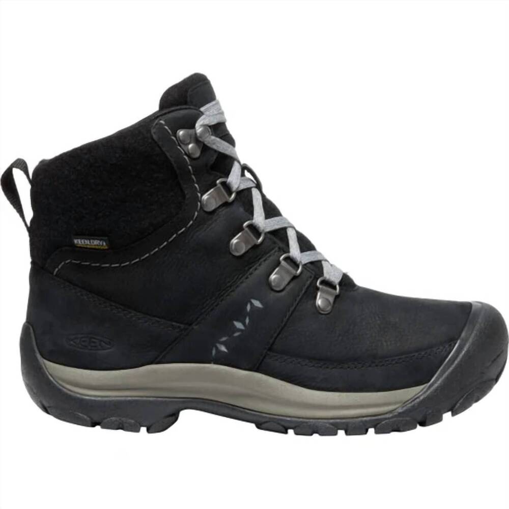 NEW KEEN women’s kaci iii mid waterproof boots in black/steel grey